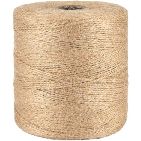 Treetalk – Ficelle en jute naturel 500m – Corde fine pour jardinage et décoration – Écologique et sans odeur – Pour emballage et arts créatifs