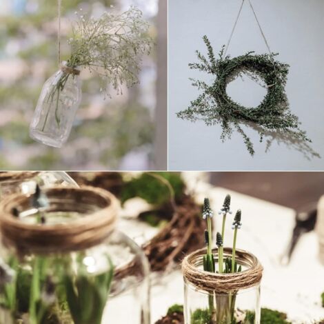 Zkenshan-Ficelle Jute Corde De Jute Naturel 1Mm-12Mm Kaki Tissu Ficelle Rouleaux De Cordon De