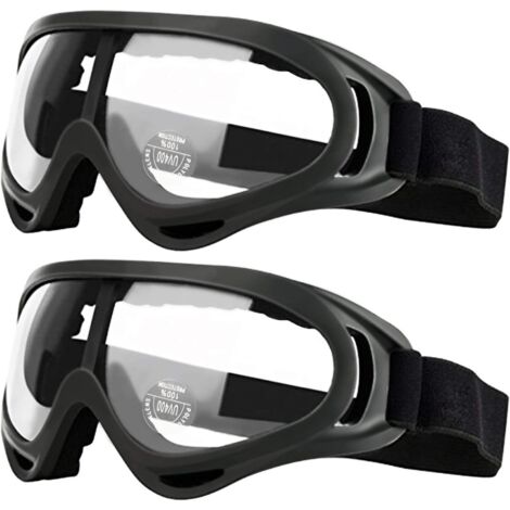 Lot de 2 lunettes de sécurité avec protection anti-buée et UV, parfaites pour les pistolets à mousse (1/5)
