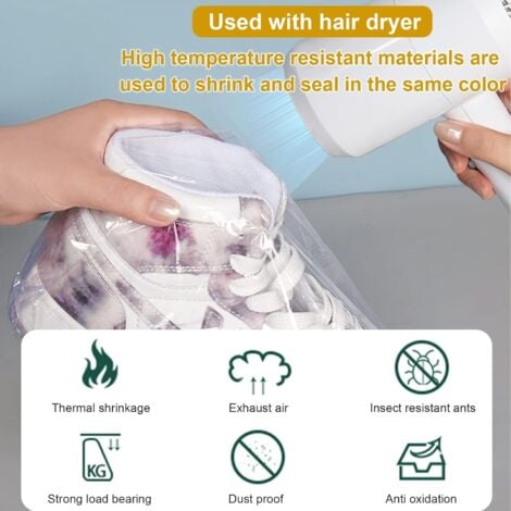 500 Pièces Film Thermorétractable Transparent PVC Film Rétractable Emballage