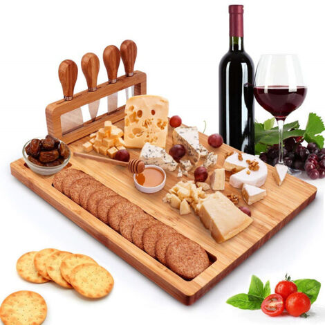 Lot De 2 Mini Planches à Découper Bois Avec Poignée - Idéales Apéritifs Et Fromages