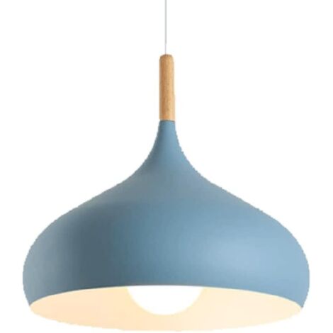 Suspension créative en forme de macaron, lustre moderne, plafonnier minimaliste pour cafés, convient aux cuisines, tables de chevet, salons de thé et cafés de style champêtre (bleu, 24 cm).