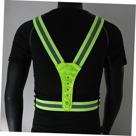 Gilet LED SHENKEY – Clignotants Directionnels Avec Télécommande, Réfléchissant, Rechargeable USB – Pour Vélo, Trottinette – Sécurité Nocturne
