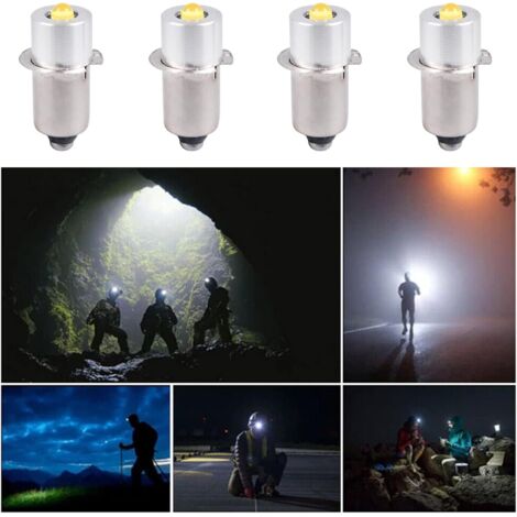 Ampoule LED P13.5S 6V Blanc - Remplacement Pour Lampe Maglite, Camping, Vélo