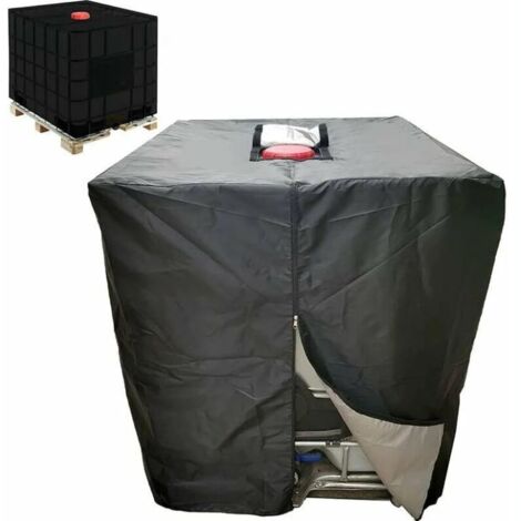 Bâche Réservoir d'eau IBC 1000 L Couverture Container Citerne Eau Pluie avec Fermeture éclair Coupe-Vent Anti-UV Résistant à la Déchirure (1/5)