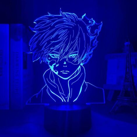 Veilleuse　Veilleuse LED 3D Anime My Hero Academia  pour décoration de chambre Cadeau d'anniversaire Lampe 3D My Hero Academia-RAPANDA