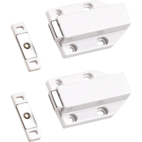 Lot de 2 loquets de placard à pousser pour ouvrir les armoires - Pour cuisine et placard - Utilisation quotidienne