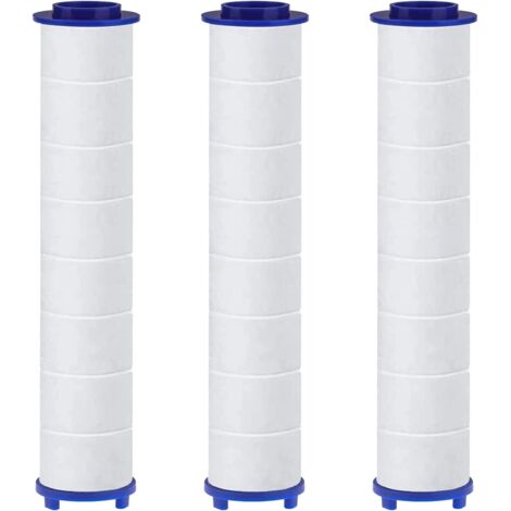 Lot de 3 Filtres en Coton PP avec Billes de Sulfite de Calcium pour HAPPUP Pommeau de Douche, Cartouche Sédiment Filtrée, Filtre Pomme Douche 10,5x2 cm