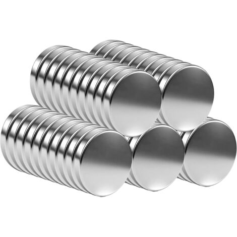 50 Aimants Néodyme Auto-Adhésifs Ultra Puissants de 10 mm x 2 mm ,Idéaux pour Frigo, Bricolage, Tableaux Blancs et Projets Créatifs