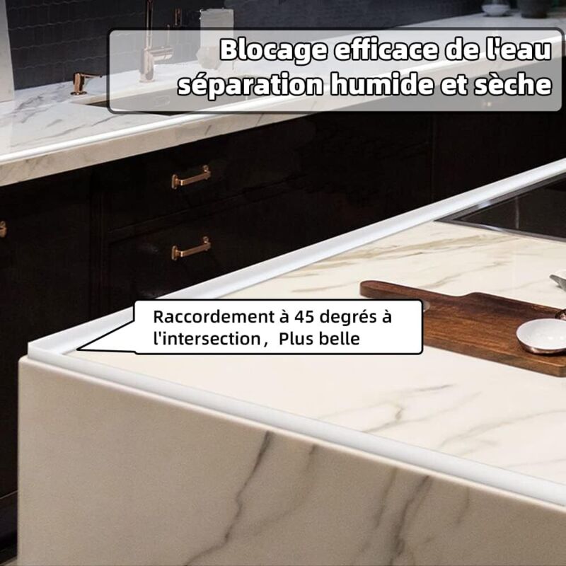 Joint De Seuil De Douche En Silicone – 100 Cm, Autoadhésif – Étanchéité Pour Porte De Douche Sans Cadre – Facile à Poser Et à Nettoyer