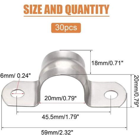 Colliers Rigides Pour Tuyaux Acier Inoxydable 304 – Lot De 8, Diamètre 100 Mm – Pour Fixation Conduits, Câbles, Tubes (plomberie, électricité, CVC)