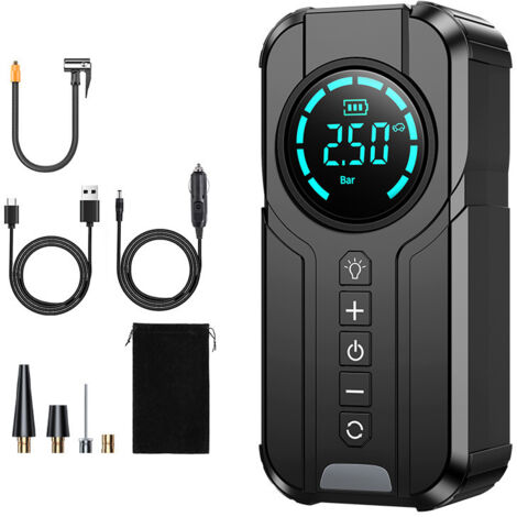 Pompe Gonflante Portable Pour Pneus De Voiture - Compresseur électrique - Livraison Royaume-Uni - DIY