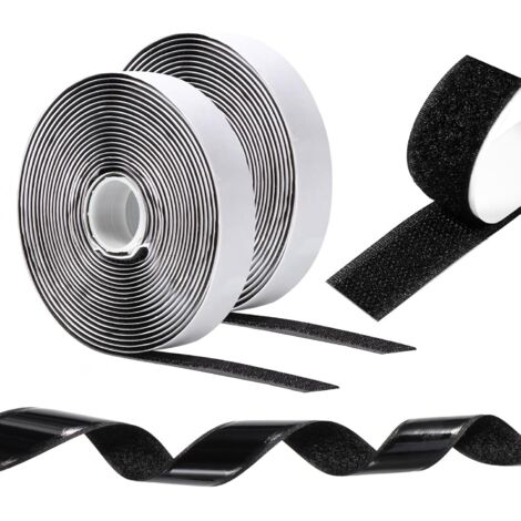 Rapanda – Ruban adhésif double face anti-rayures 10 m x 20 mm – Adhésif puissant pour surfaces lisses – Retrait sans traces – Noir