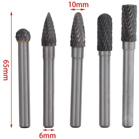 Lot De 10 Fraises Rotatives En Carbure De Tungstène – Diamètre Tige 3 Mm – Pour Métal, Pierre, Acier, Aluminium – Travail Précis
