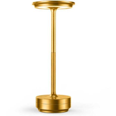 Seihaoe Lampe De Table Sans Fil, Batterie Rechargeable 6000 MAh, étanche IP54, Entièrement En Alliage D'aluminium, Intensité Tactile, Lumière Chaude, Pour Intérieur Et Extérieur, Restaurant, Buffet