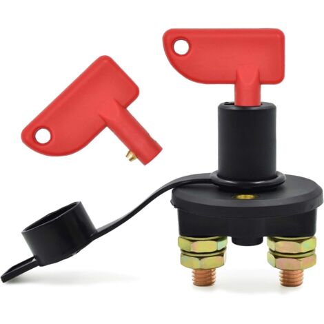 Isolateur Interrupteur de Batterie 12V Principal de Déconnexion de Batterie avec Clés 300A Battery Switch pour Bateau Voiture Camion
