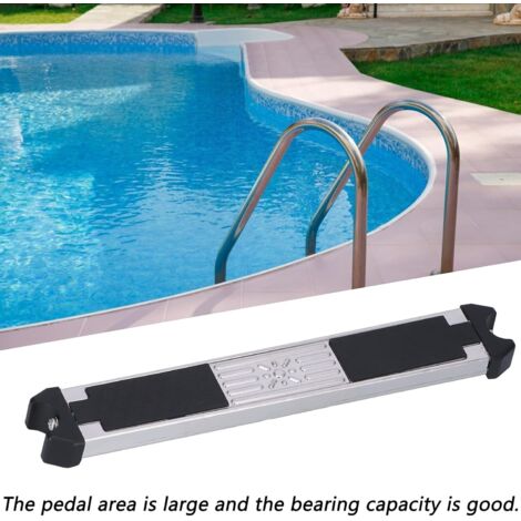 Marches D'Échelle De Piscine Antidérapantes En ABS - Diamètre Tube 4,2 Cm, Blanc, Pour Piscines Hors-sol Et Creusées