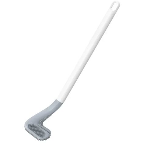 Brosse WC de Golf, Brosse de Toilette à Manche Long,Brosse de Toilette à 360 °,Brosse de Nettoyage en Silicone Flexible pour Cuvette de Toilette Murale sans perçage, séchage Rapide(40 x 7,2 x 5 cm)
