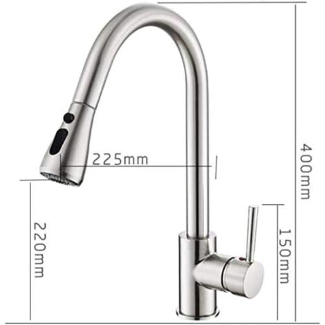Robinet Mitigeur London 12V Avec Jet/Pulvérisation - Micro-interrupteur Chaud/Froid - Idéal Caravane, Camping-Car & Bateau