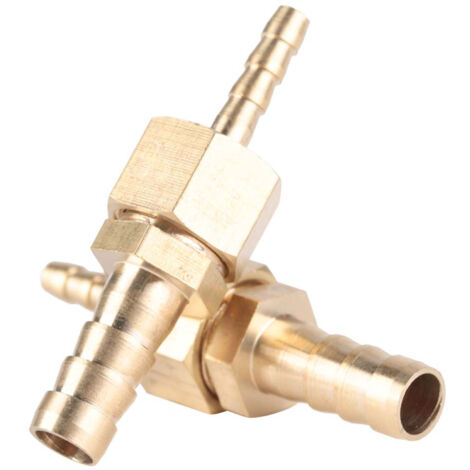 Lot De 2 Raccords En T (Tee) En Laiton Massif 1/4" NPT - 3 Voies (2 Femelles, 1 Mâle) - Pour Plomberie
