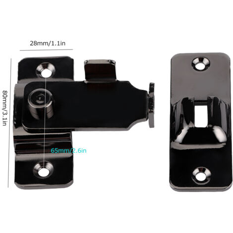 Loquet De Porte Grange En Acier Inoxydable Noir – Pour Armoire Coulissante