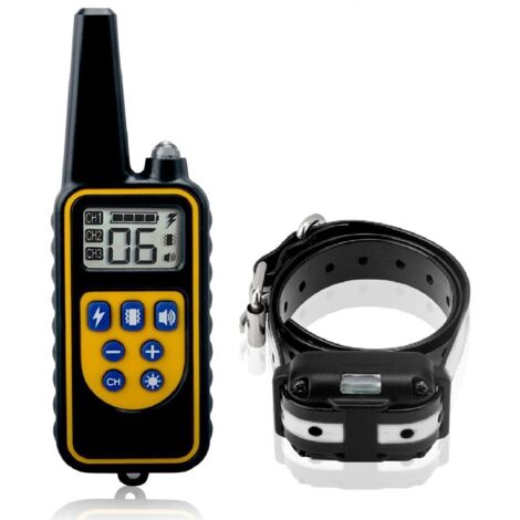Collier de dressage pour chien avec bip sonore, rechargeable et étanche, télécommande électrique à 800 mètres, pour le dressage des chiens de taille moyenne et grande. (1/5)