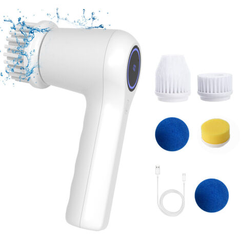 Brosse De Nettoyage électrique Pour Salle De Bain Avec 7 Têtes De Brosse Remplaçables, Brosse De Nettoyage Power Spin | Leroy Merlin