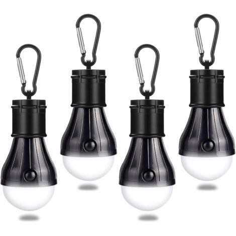 Lanterne de camping, 4 x LED, lampe de camping, lampe de nuit d'urgence étanche, lampes de poche portables pour le camping, la randonnée, la pêche