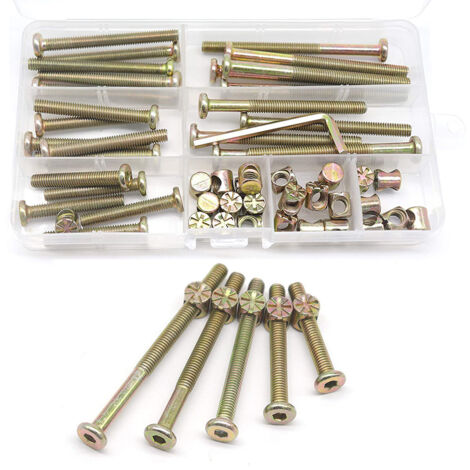 Vis SOURCING MAP 25Pcs M4 x 16mm Laiton Bois Vis Fente Entraînement