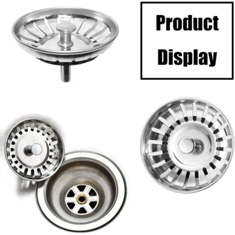 JDCMEI - 2 Bouchons D'Évier Universels En Acier Inoxydable 42