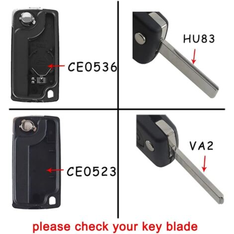 Boîtier Clé Pliante 2 Boutons Pour Opel Astra J, Corsa E, Zafira - Coque Remplacement Télécommande