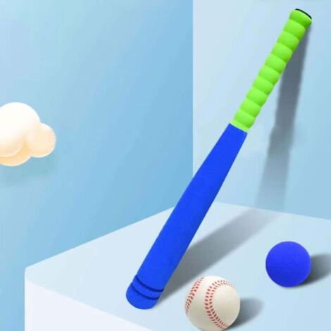 Kit Batte Et Balle De Baseball En Mousse Pour Enfants - 53,3 Cm - Lot T-Ball