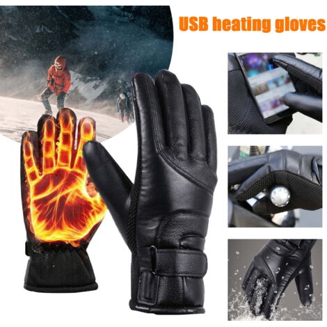 Gants Chauffants électriques Sans Doigts Femme - 3 Niveaux De Chaleur - Batterie 2000mAh Rechargeable USB - Pour équitation, Extérieur