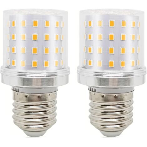 Ampoule LED 9 W E27 Blanc chaud, Ampoule LED E27 Remplacement extra lumineux 80 W, Ampoule LED compacte G45 A15 Petite ampoule LED E27 820 lm AC100-265 V Ampoules à maïs non dimmables, Lot de 2 (1/5)