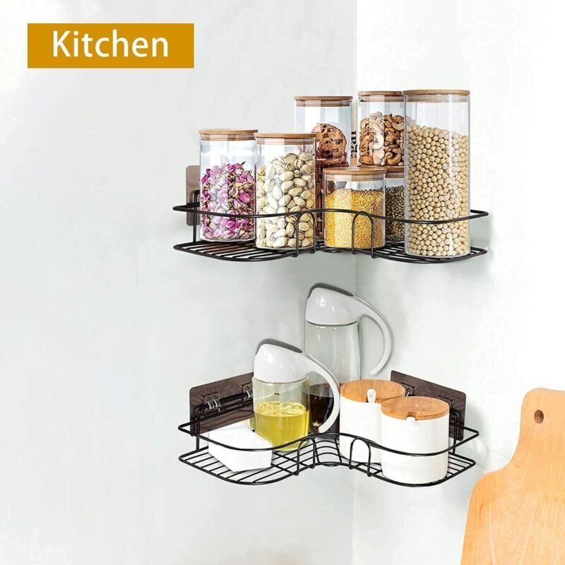 LZQ Grand Organiseur De Salle De Bain Étagère De Douche En Acier Inoxydable Salle De Bains