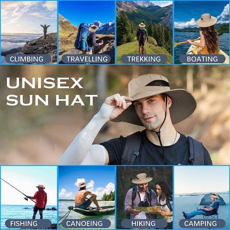 Chapeau De Pêcheur Pliable – Large Bord, Imperméable, Réglable | Pour Plage, Randonnée, Safari, Voyage - 4