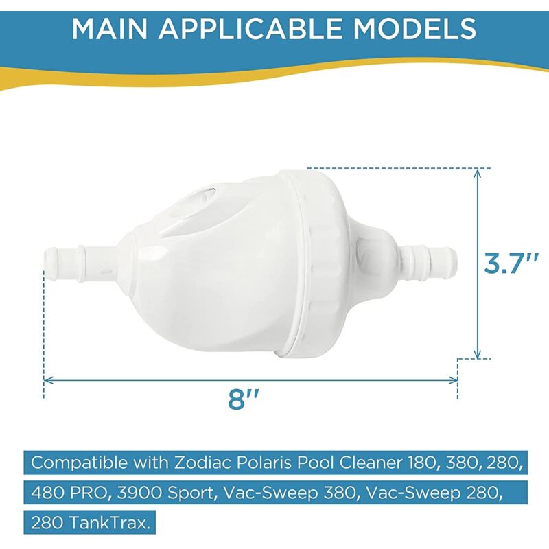 Aafgvc – Vanne de recul adaptable G52 pour robot nettoyeur de piscine – Mécanisme G53 – Collier de serrage G57 – Compatible Polaris 280 180 380 3900 - 5