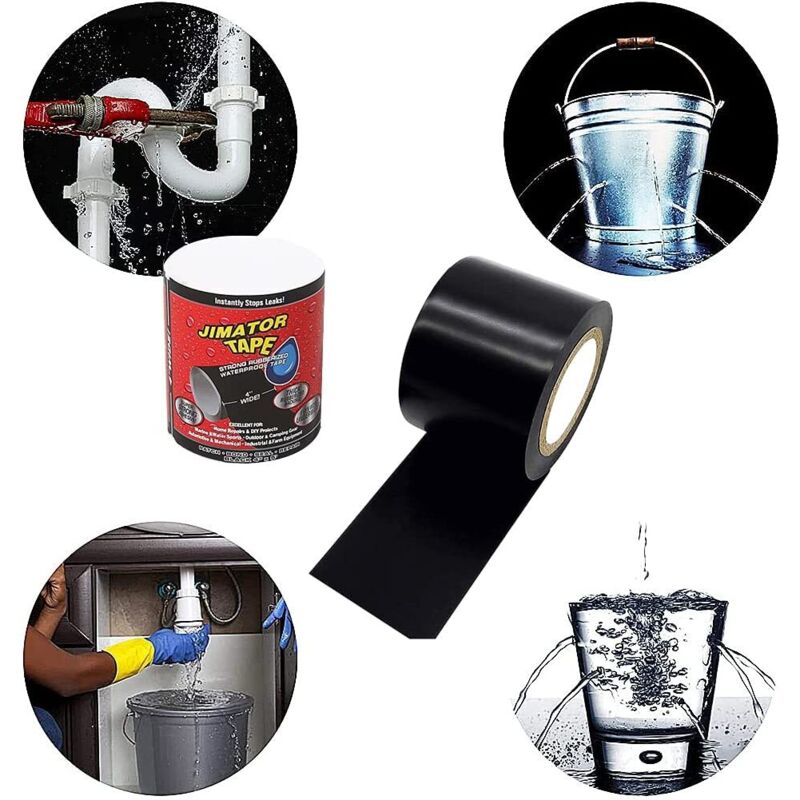 Lot De 2 Rouleaux De Ruban Isolant Auto-soudant - 10 M X 23 Mm X 0 8 Mm Etanche Noir Ruban Adhesif Auto Soudant Ruban Vulcanisant 98567329