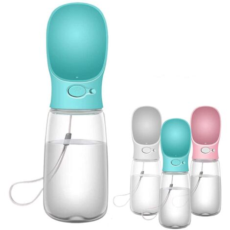 Bouteille d'eau Chien 550ml,Distributeur d'eau Portable Gourde Chien Chiot Chat Animaux Voyage Water Drink Bouteille-Blue (1/5)
