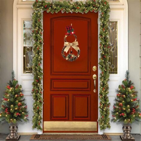 Couronne De Noël Pour Porte D'entrée – 50 X 50 Cm, Décoration Festive