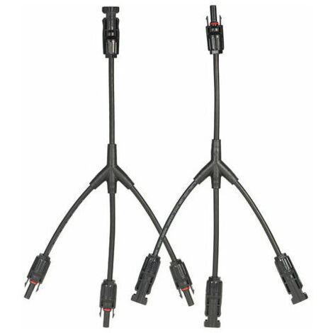 Connecteur Y Pour Panneaux Solaires - Lot De 4, 1000V DC 30A, IP67, Câble 4mm² | Parallèle 1 Vers 2, Résistant Aux Intempéries, Installation Facile