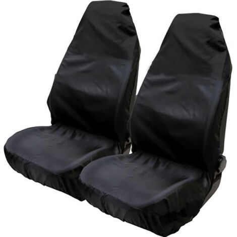 Litzee – Couvre-siège avant voiture en nylon imperméable – Résistant à l'eau et à l'huile – Antidérapant – Dimensions 75 x 55 x 55 cm – Lot de 2 (1/5)