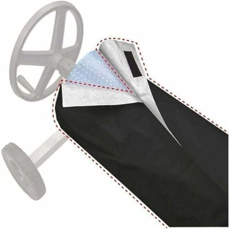 Housse De Protection Pour Bâche De Piscine, Avec Fermeture Velcro, étanche, étanche à La Poussière, Pour Bâche De Piscine, Système D'enroulement, 550x96cm Noir