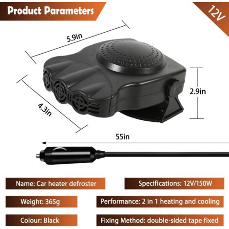 SAL Chauffage Ventilateur PTC Céramique 12V 80W - Isolation