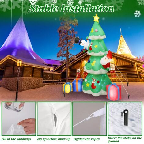 Décoration gonflable de Noël d'extérieur de grande taille de 210 cm