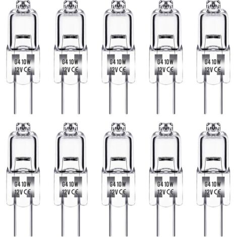Ampoule spécifique, Ampoule G4 12V 10W,Lampe à Capsule Transparente lot de 10 (1/5)