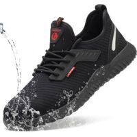 Chaussures de Sécurité Homme Femmes Chaussures de Travail Embout Acier Protection Ultra légère et Indestructible Respirant Basket Securite Unisexes 39EU 24.5cm,AAFGVC