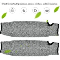 Manches De Protection Bras HPPE - Niveau 5, Lavables, Pour Jardinage, Bricolage, Soudure