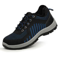 Mens Steel Toe Cap Trainers,Lightweight Non-Slip Safety Shoes,Breathable Cushioning Work Shoes,Anti Slip Puncture Resistant Steel Sole,Shock Absorbing,Water and Oil Repellant Safety Shoe-45