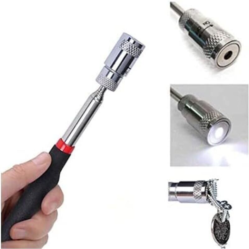 Outil Magnétique Télescopique DOMIRA - 17-57 Cm, Aimant 22mm Avec Lampe LED